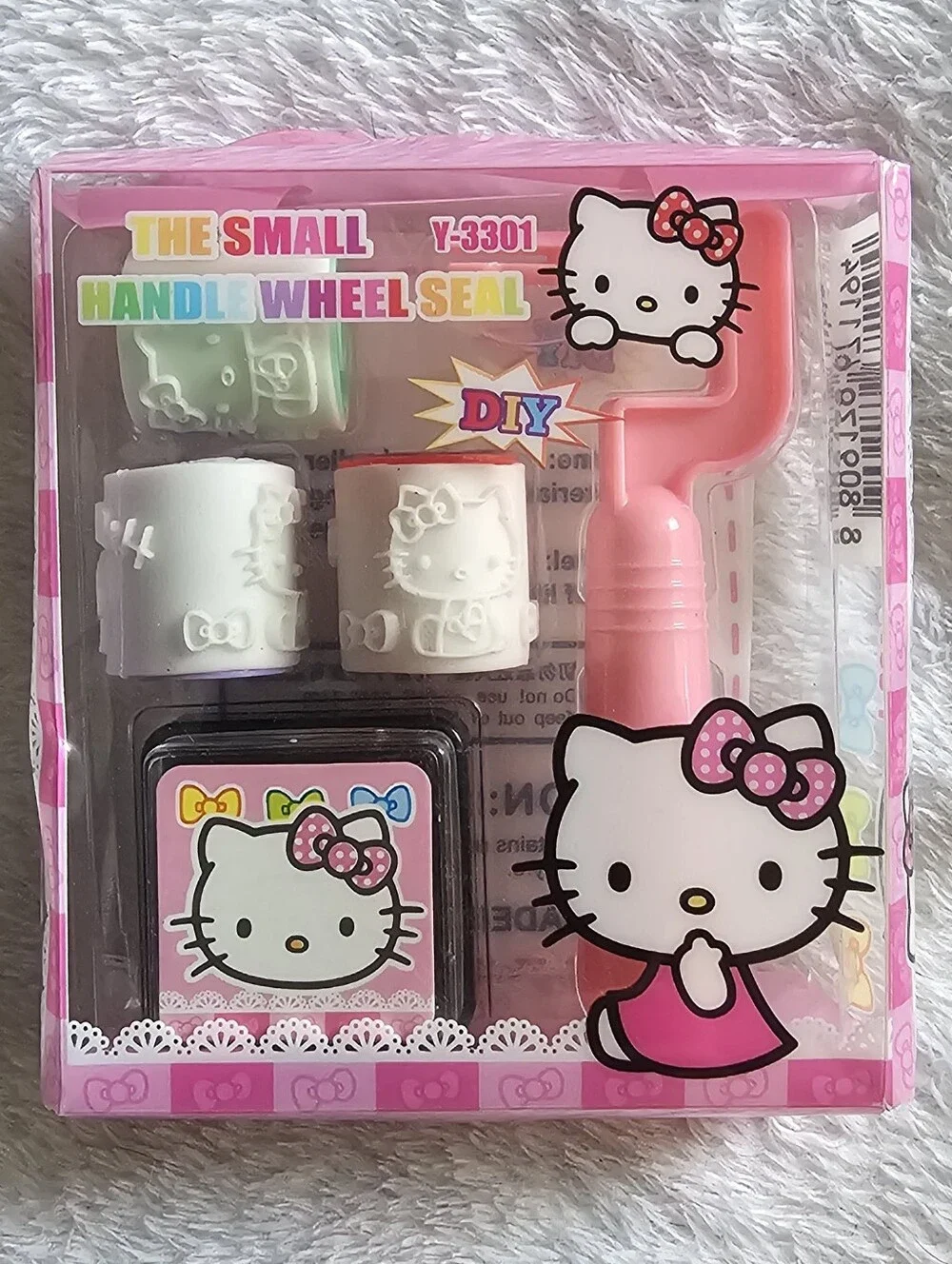 Hello Kitty Handle Wheel Seal Roller Stamp
